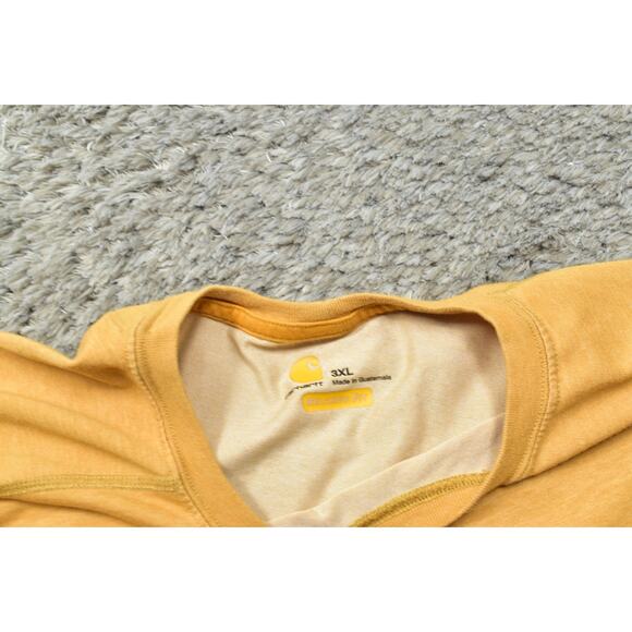 Carhartt Men's 3XL Yellow Cotton Blend T-Shirt Short Sleeve Force Relaxed - Picture 5 of 7